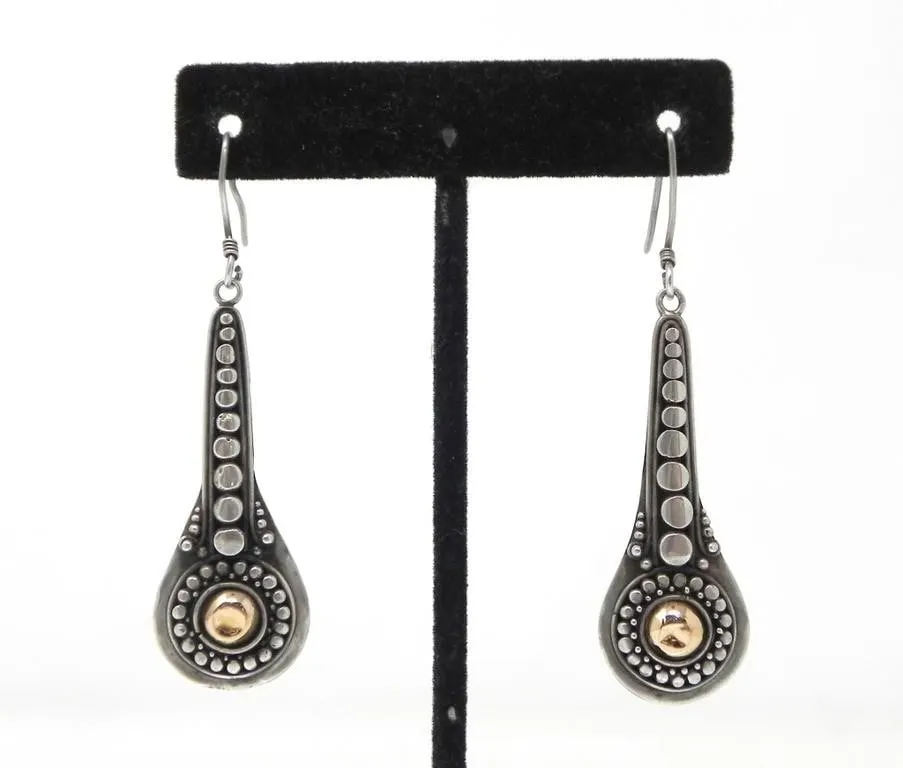 PAIR OF 925 SILVER DROP EARRINGS 9.64g