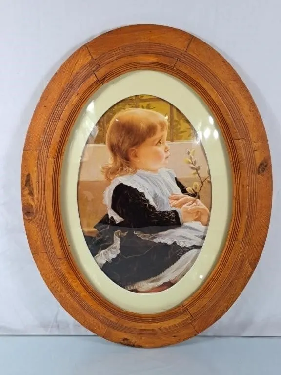 Vintage Bubble Glass Framed Print - 24.5"Hx19"W