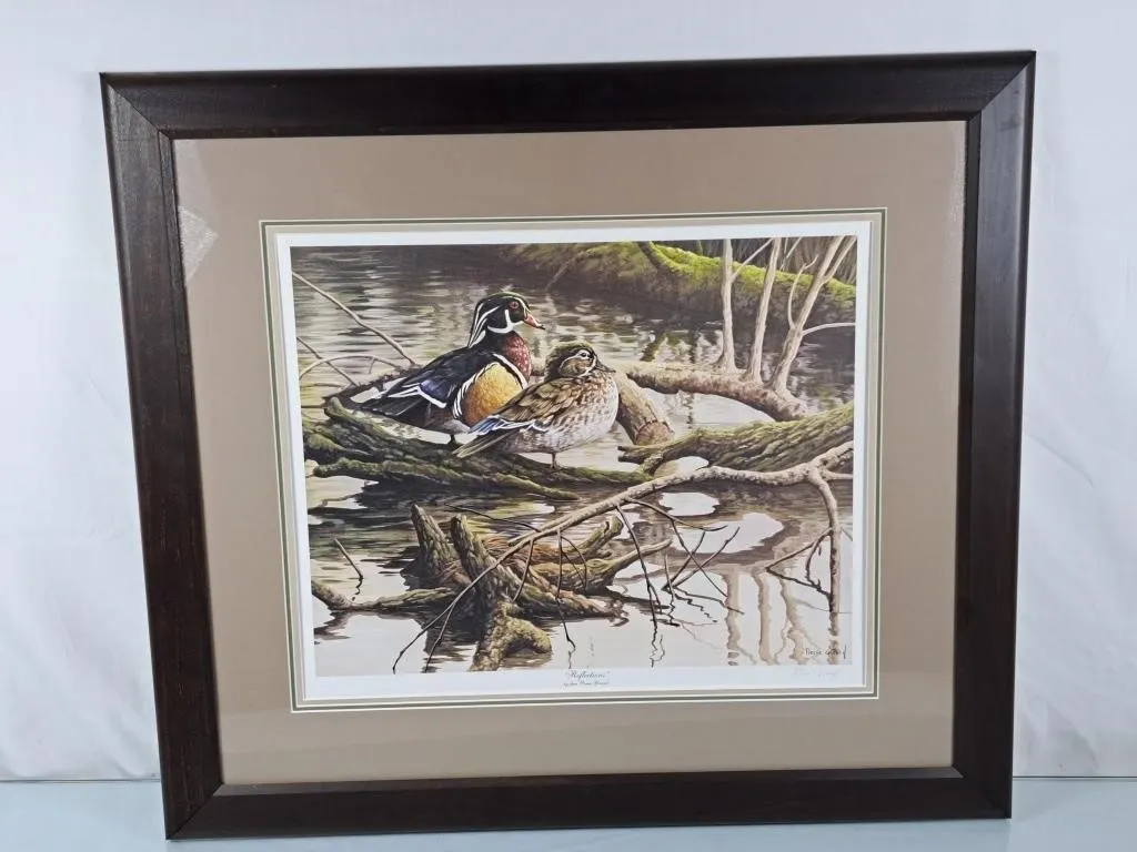 Pierre Girard "Reflections" Duck Print 32"Wx28"H