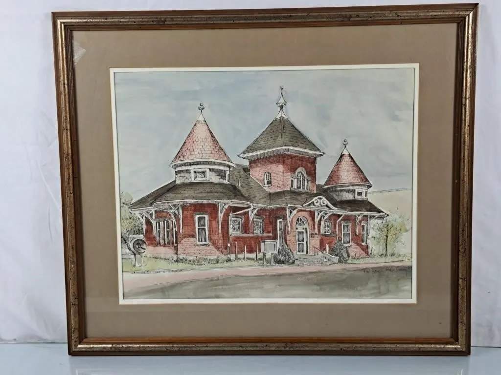 Ariel Lyons "Petrolia Library" Framed Print -