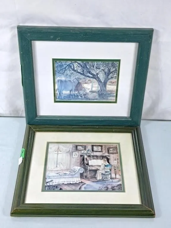 Pair of Trish Romance Prints - 12"Hx14"W