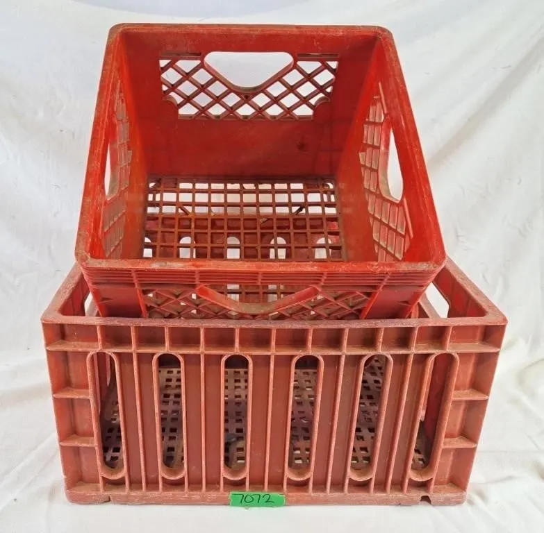 Pair of Vintage Plastic Crates