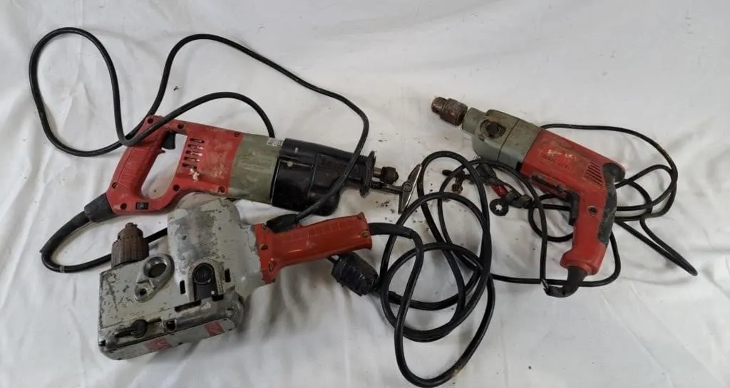 Milwaukee Sawzall, Hokehawg & 1/2" Hammer Drill