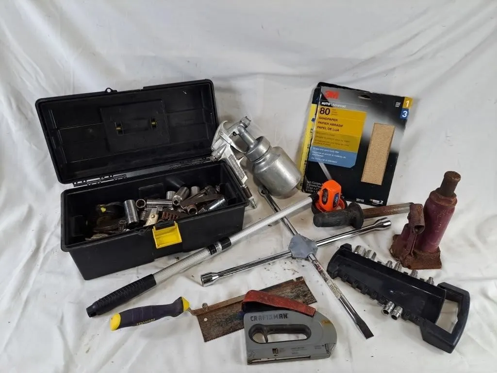 Paint Gu , Sandpaoer, Wheel Wrench, Toolbox, etc.