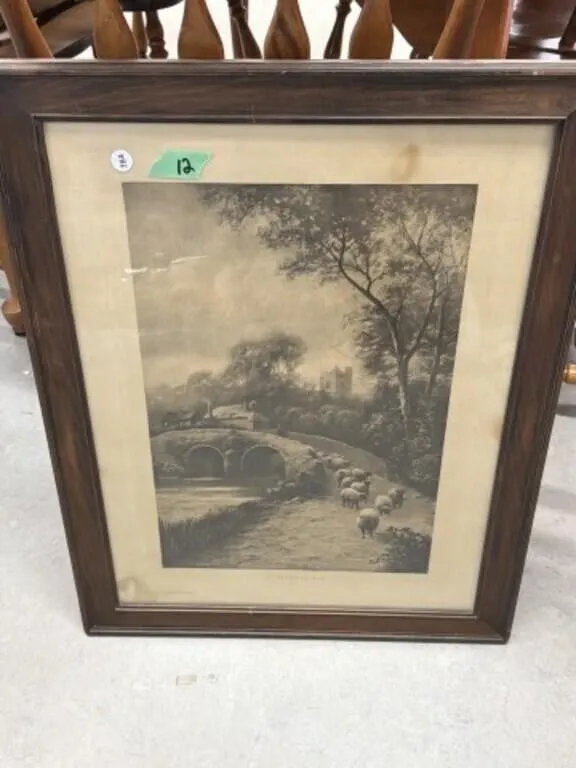 Framed Vintage Print - To Pastures New