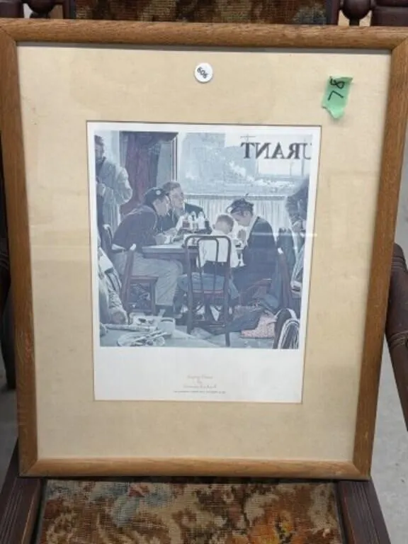 Framed Print - Saying Grace by Norman Rockwell