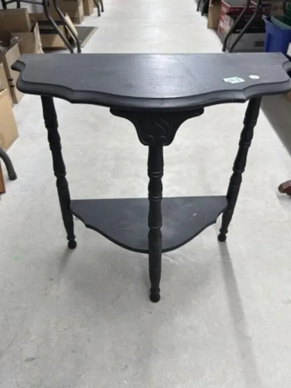 Black Half Moon Table 24 x 10.5 x 24.5 " Tall