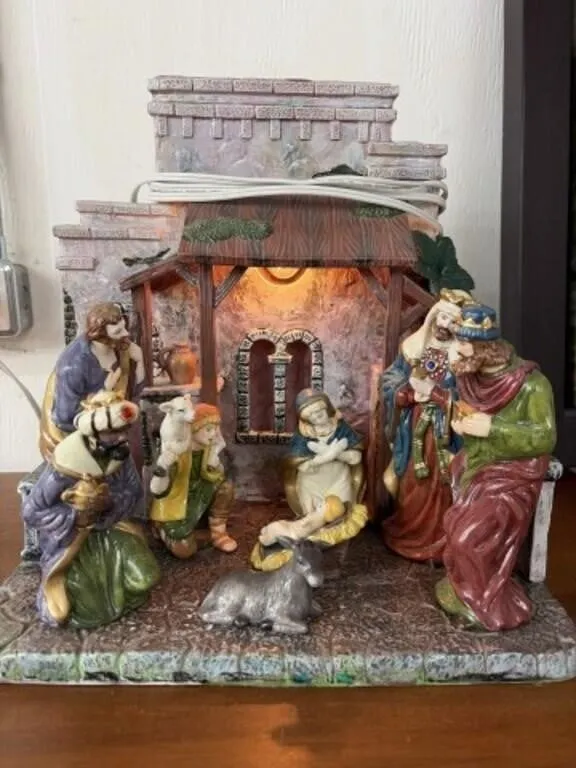 Ceramic Light-Up Nativity Display