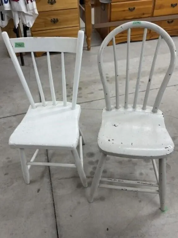 2 Painted Wooden Chairs