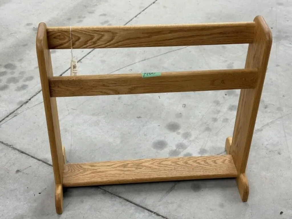 Handcrafted Wooden Blanket Stand, 25x5x24 "