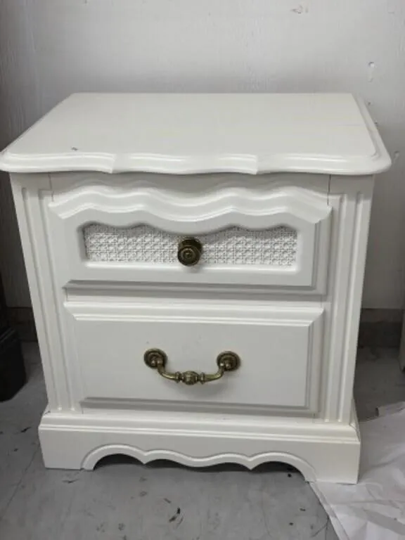 Painted Wooden Nightstand , 21x15x22 "