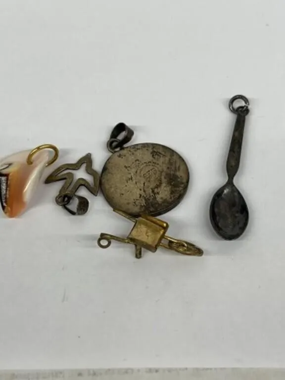 3 Small Charms in 925 Sterling Silver Together