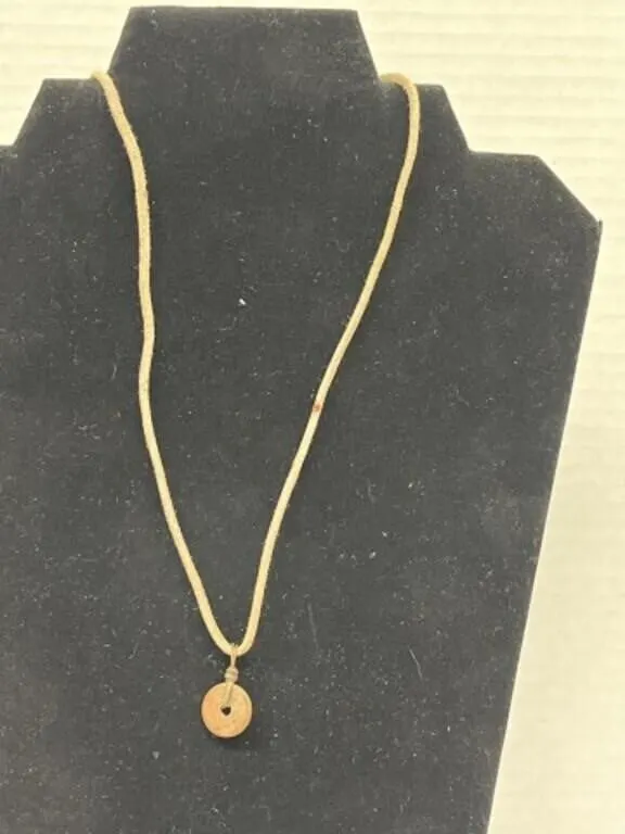 Modern Cloth Rope Necklace Suspending a Small