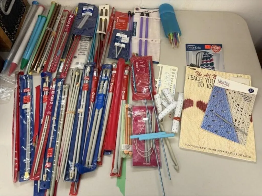 Large Assortment of Knitting Needles &
