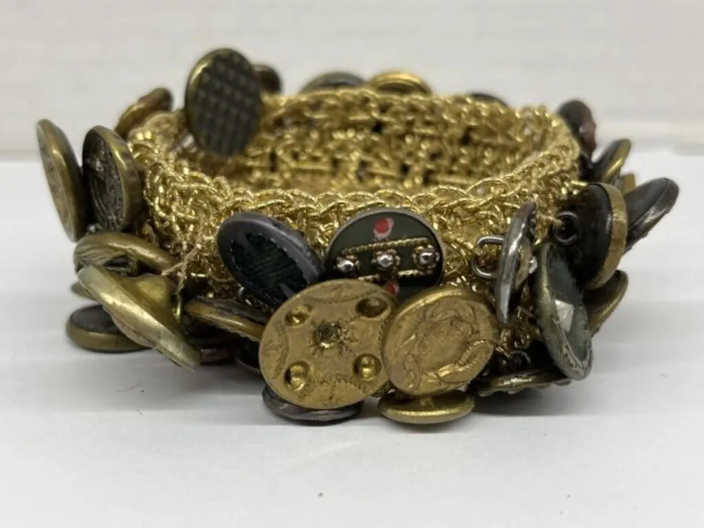 Modern Gold Inch Wide Elasticized Bracelet