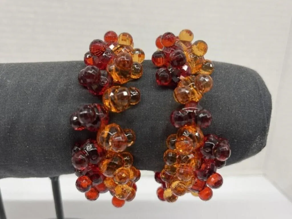 Pair of Modern Elasticized Bracelets Made from