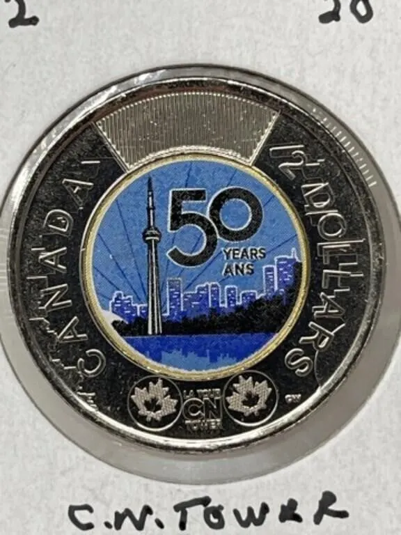 2026 Cdn Toonie - Cn Tower - Coloured