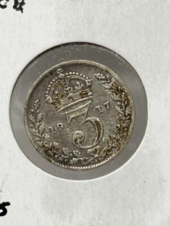 1917 G B 3 Pence - Silver
