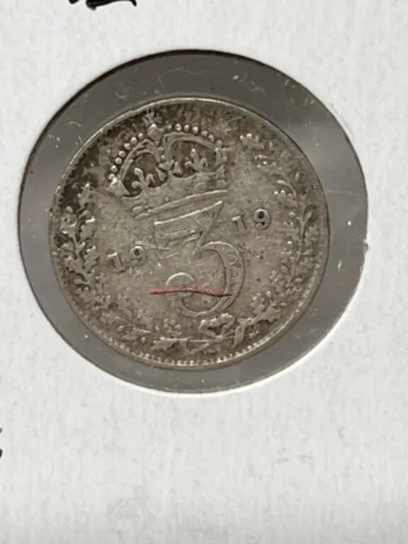 1919 G B 3 Pence - Silver