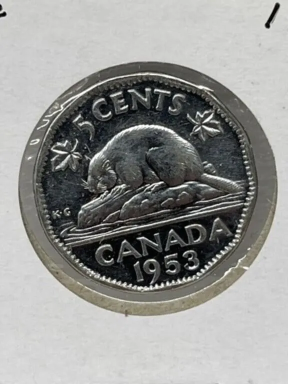 1953sf Cdn 5 Cents - Mml