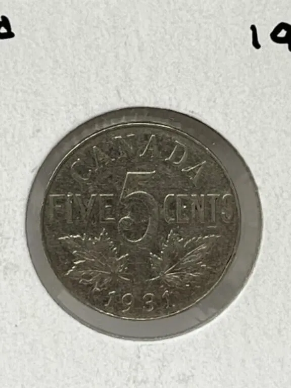 1931 Cdn 5 Cents