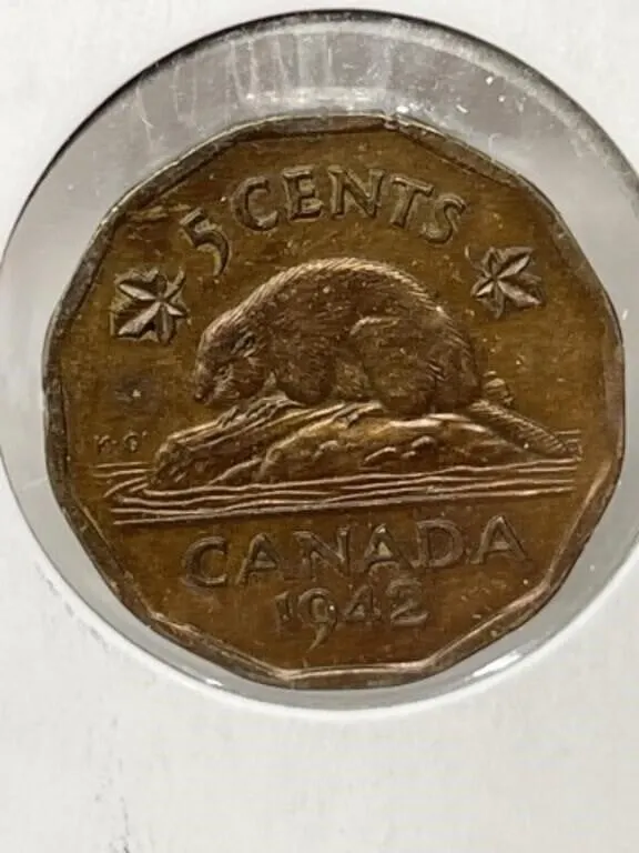 1942 Cdn 5 Cents - Tombac