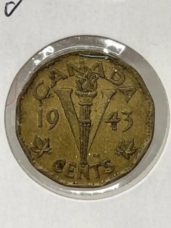 1943 Cdn 5 Cents - Tombac