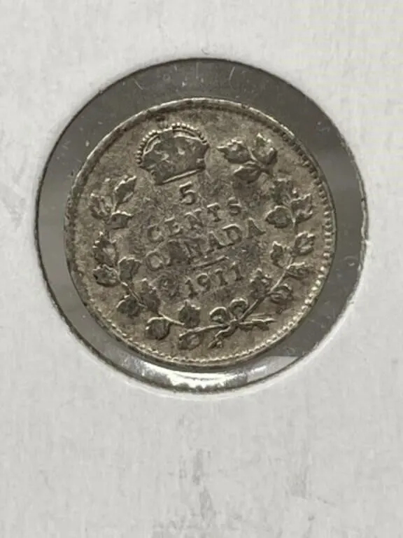 1911 Cdn 5 Cents