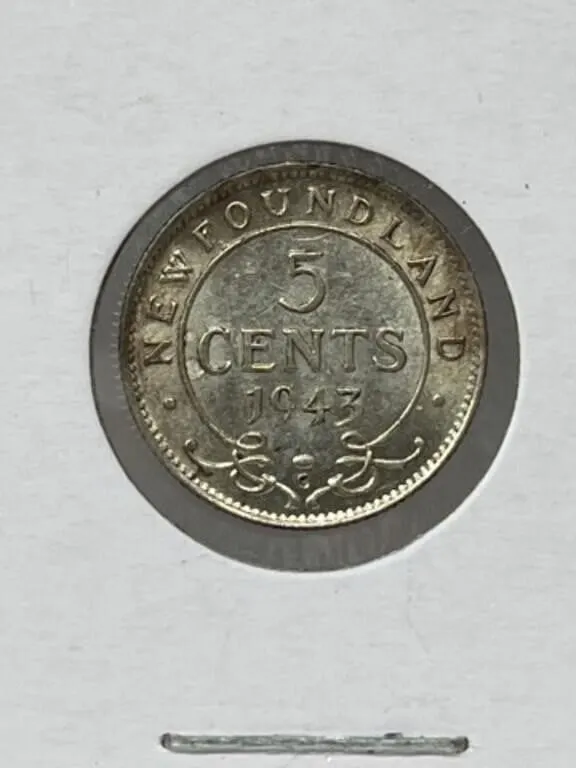 1943 Nfld 5 Cents