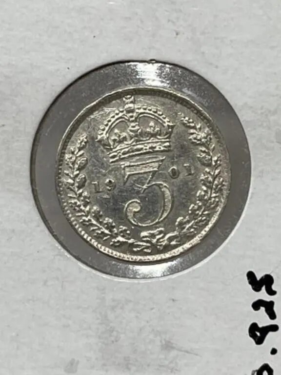 1901 G B 3 Pence - Silver