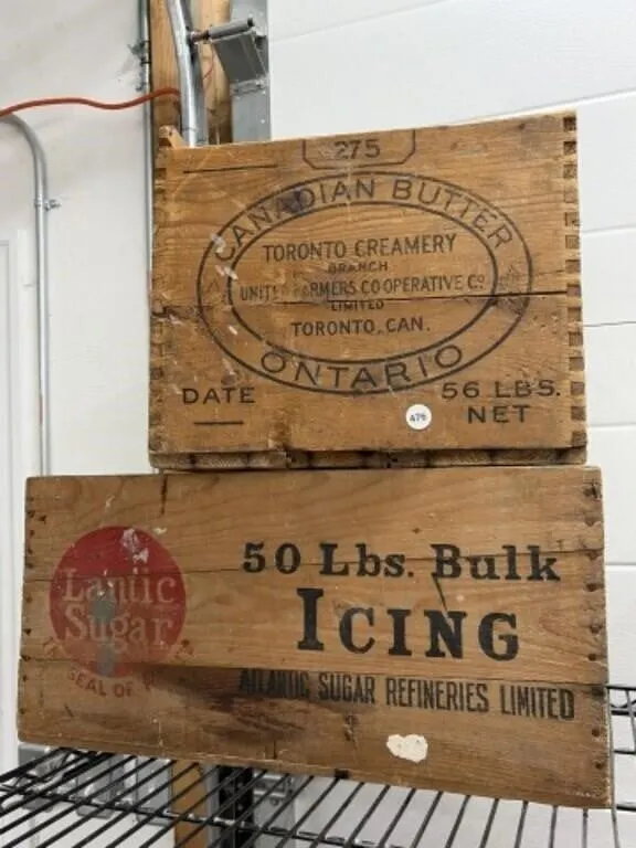 Canadian Butter Crate & Lantic Sugar Crate