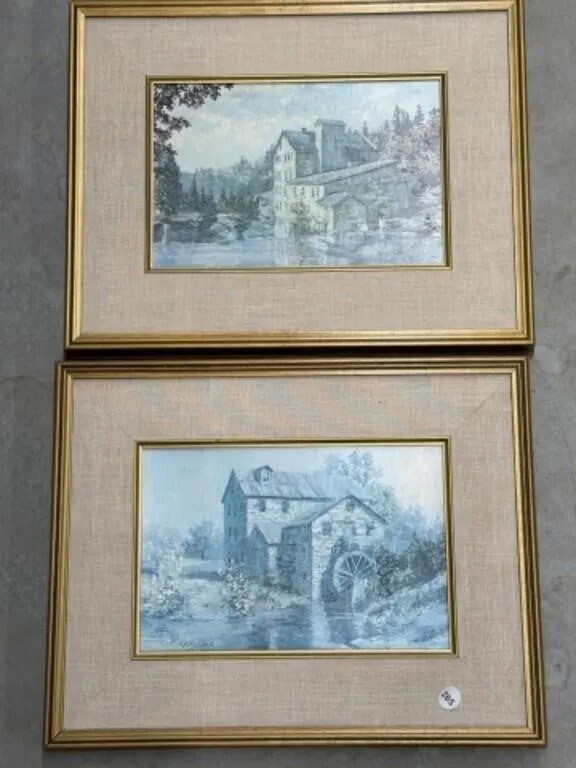 2 Framed James Lorimer Keirstead Lithograph Prints
