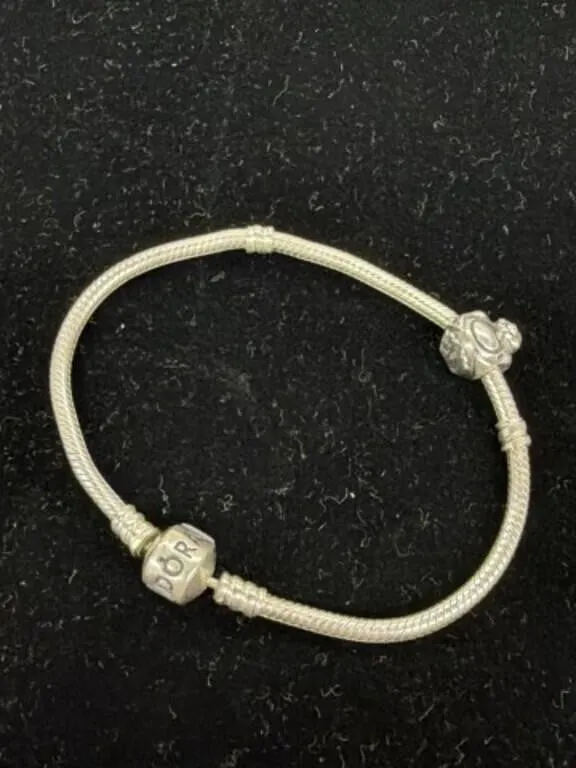 Pandora Sterling 925 Silver Barrel Clasp Bracelet