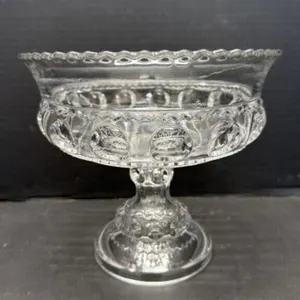 Vintage Glass Pedestal Bowl
