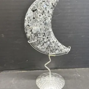 Yooperlite Crescent Moon with Stand, 8 "