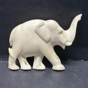 Carved Ivory Brooch in Elephant Form