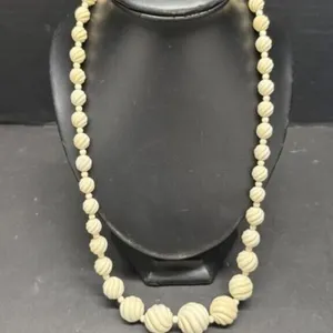Ivory Necklace Made from Carved and Shaped Ivory
