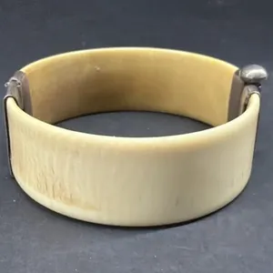 Vintage Ivory Cuff Bracelet Hinged in the Middle