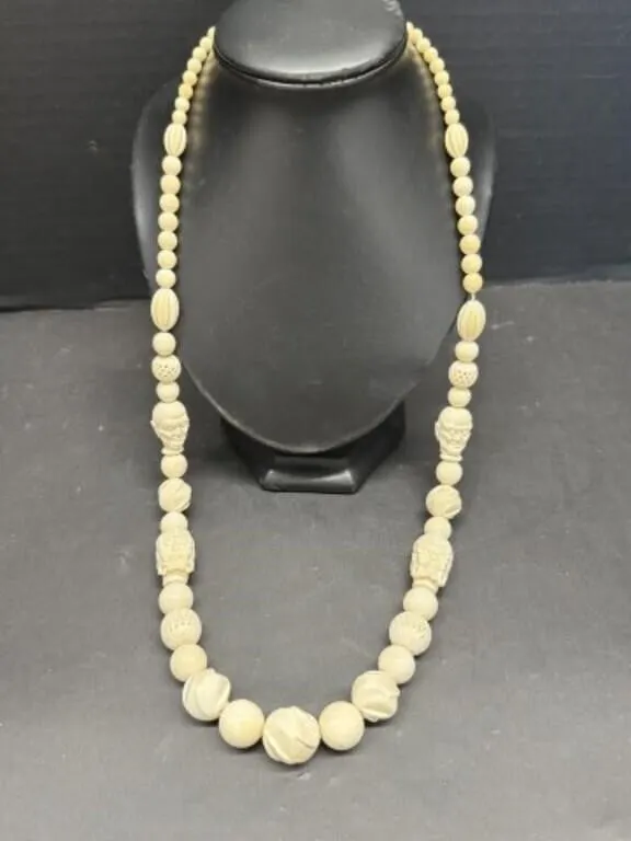 Modern Asian Ivory Necklace Made from Various