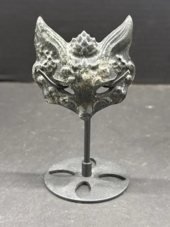 Crystal Fox Mask on Stand