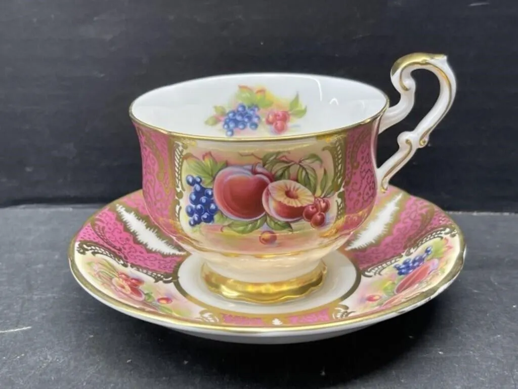 Paragon Harvest Fruit Teacup & Saucer