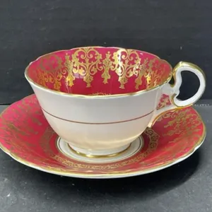 Aynsley Central Floral Bouquet Teacup & Saucer