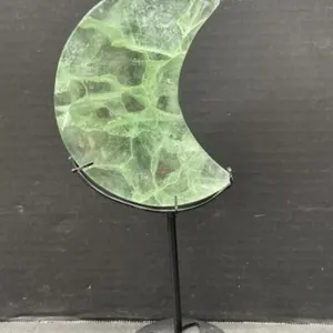 Fluorite Moon with Stand, 13 "
