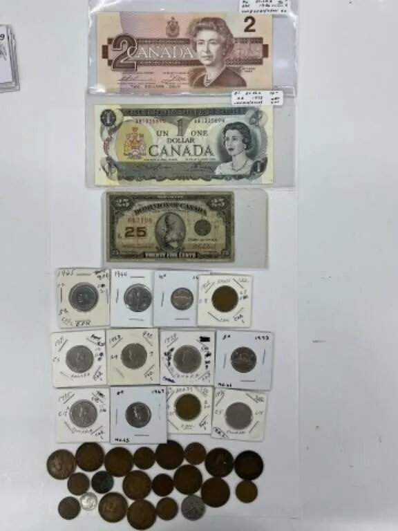 Older Cdn Coins And Paper