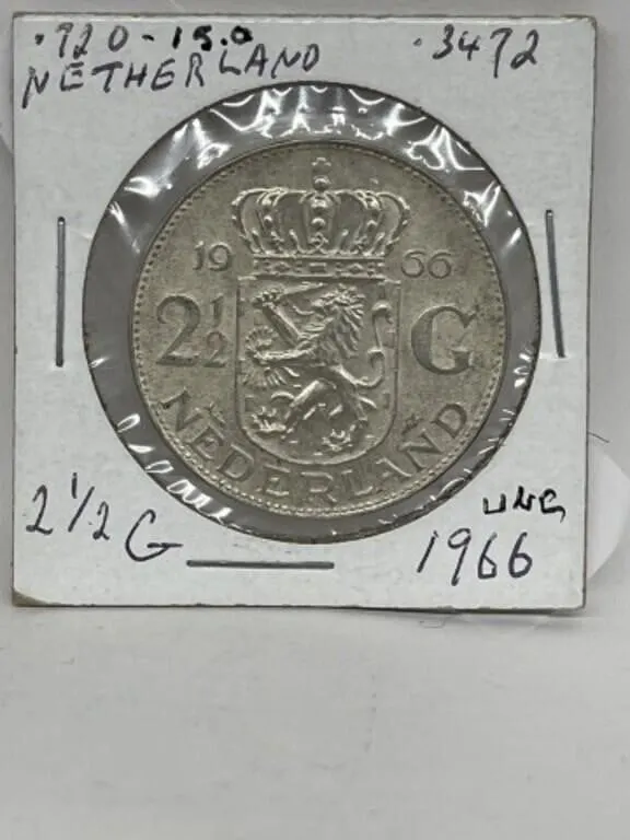 1966 Neth 2 1/2 Gukden