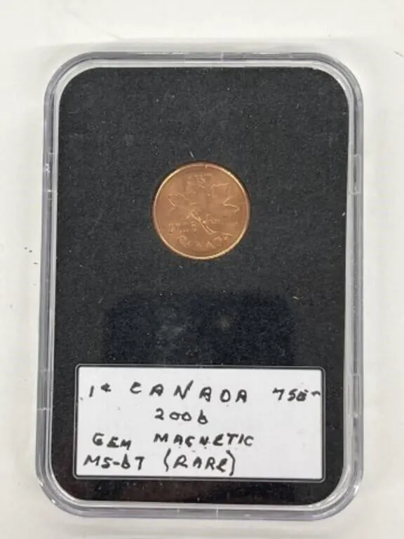 2006 Cdn Penny Magnetic Gem - Rare - Ms 67