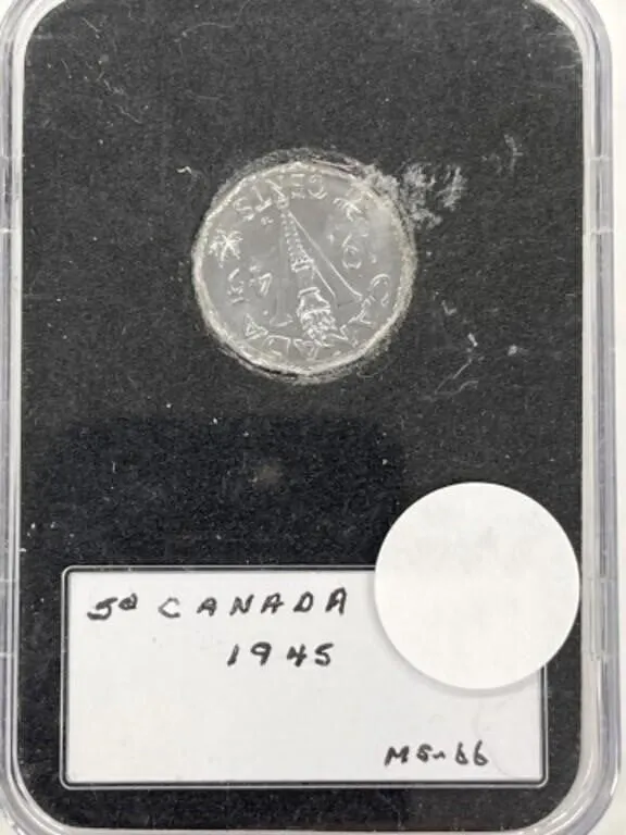 1945 Cdn Nickel Victory Ms 66