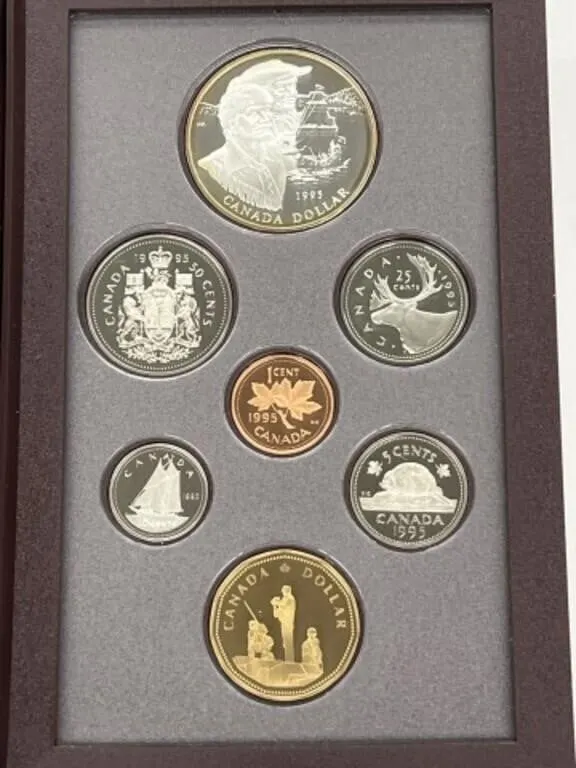 1995 Cdn Proof Set- Hudson's Bay Silver Dollar