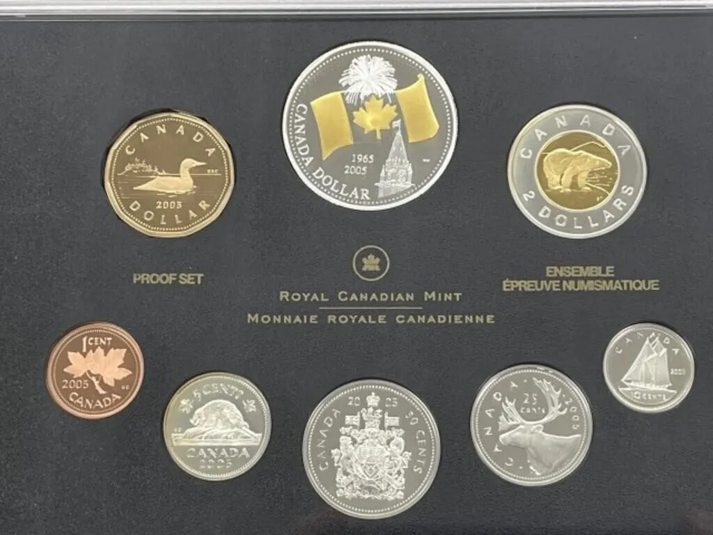 2005 Cdn Proof Set - Cdn National Flag