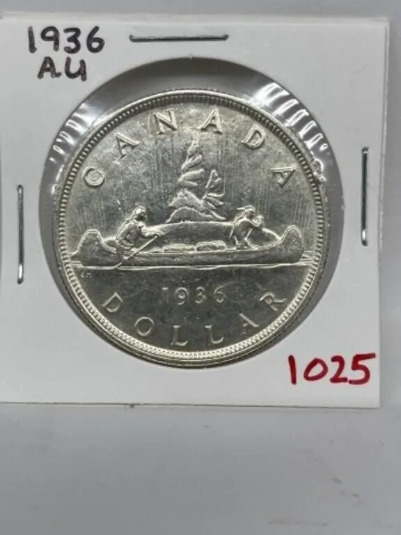 1936 Cdn Silver Dollar - Au